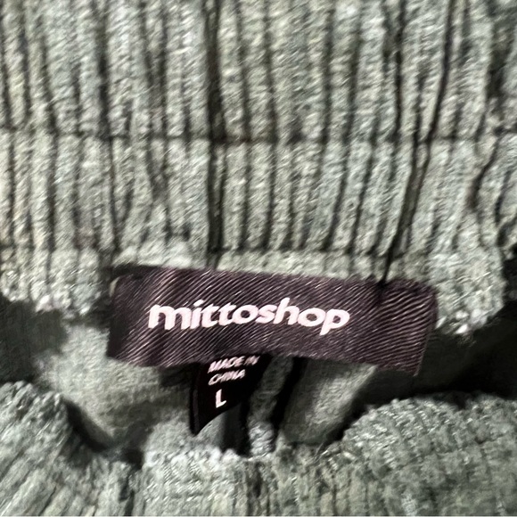 Mitto Shop Corduroy High Rise Pull On Shorts Olive Green Size Large NEW - Picture 7 of 9